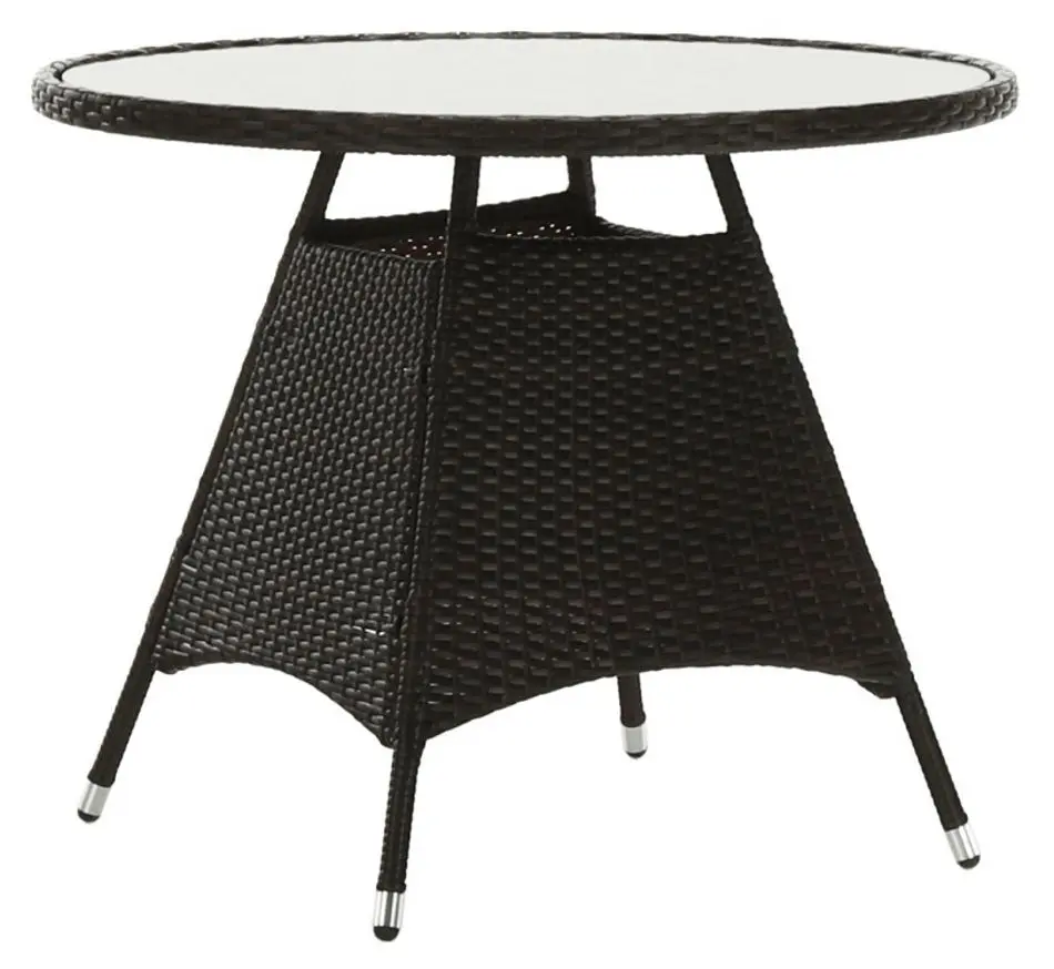 Set mobilier de gradina Mobhaus Randel masa/4 scaune (Dark Brown/Cream) - 2