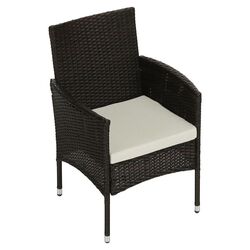 Set mobilier de gradina Mobhaus Randel masa/4 scaune (Dark Brown/Cream) Thumb