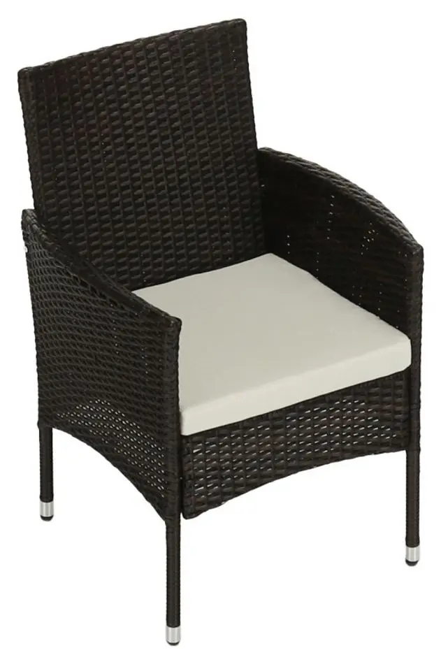Set mobilier de gradina Mobhaus Randel masa/4 scaune (Dark Brown/Cream) - 3