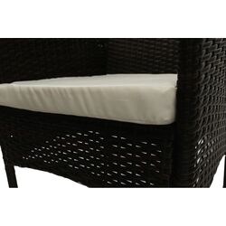 Set mobilier de gradina Mobhaus Randel masa/4 scaune (Dark Brown/Cream) Thumb