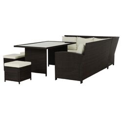 Set mobilier de gradina Mobhaus Stark (Brown/Cream) Thumb