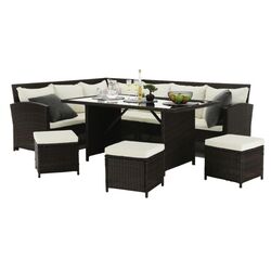 Set mobilier de gradina Mobhaus Stark (Brown/Cream) Thumb