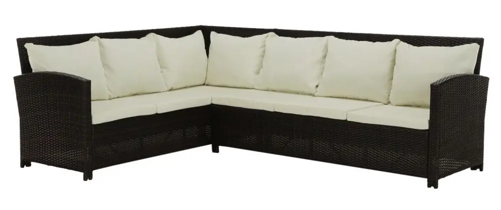 Set mobilier de gradina Mobhaus Stark (Brown/Cream) - 14