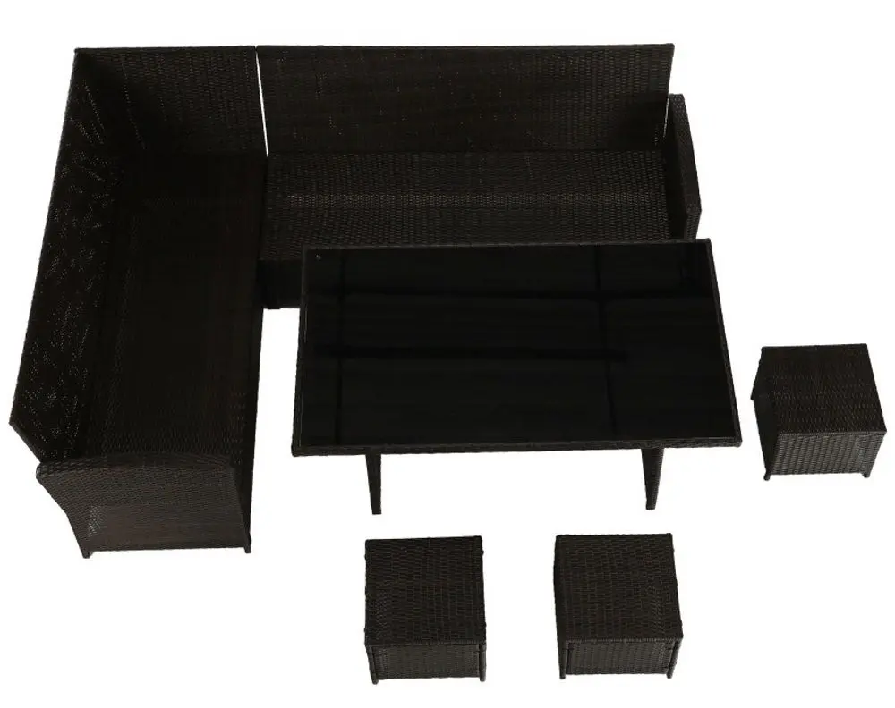 Set mobilier de gradina Mobhaus Stark (Brown/Cream) - 9
