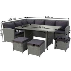 Set mobilier de gradina Mobhaus Stark (Gray) Thumb