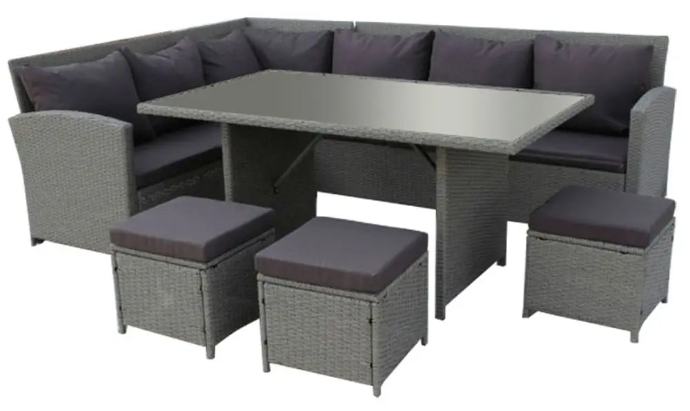 Set mobilier de gradina Mobhaus Stark (Gray)