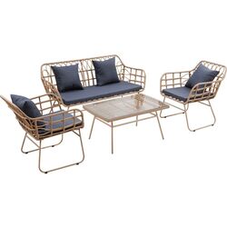 Set mobilier de gradina Mobhaus Tajro (Natural/Gray)