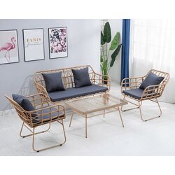 Set mobilier de gradina Mobhaus Tajro (Natural/Gray) Thumb