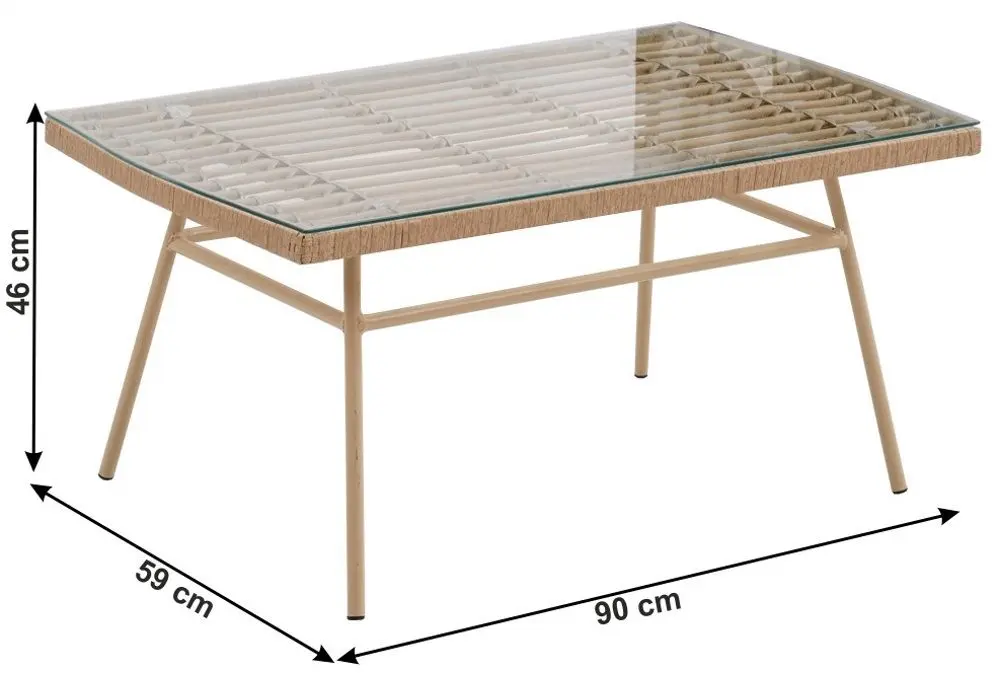 Set mobilier de gradina Mobhaus Tajro (Natural/Gray) - 9