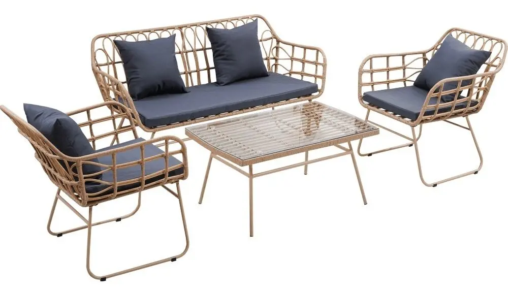 Set mobilier de gradina Mobhaus Tajro (Natural/Gray)