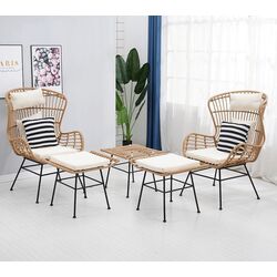 Set mobilier de gradina Mobhaus Vasal (Natural/Black/Beige) Thumb