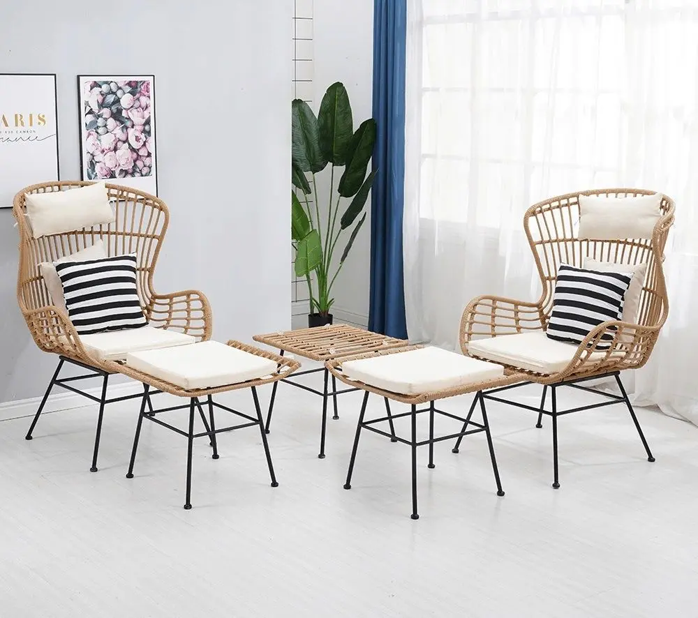 Set mobilier de gradina Mobhaus Vasal (Natural/Black/Beige) - 2