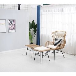 Set mobilier de gradina Mobhaus Vasal (Natural/Black/Beige) Thumb