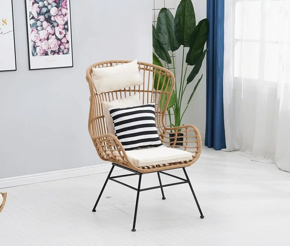 Set mobilier de gradina Mobhaus Vasal (Natural/Black/Beige) - 4
