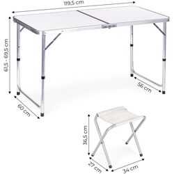 Set mobilier de gradina Modern Home HTA120R+4S (White) Thumb