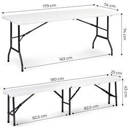 Set mobilier de gradina Modern Home NZK-180S/BK-180 (White) Thumb