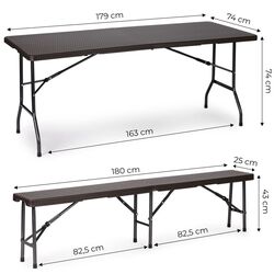 Set mobilier de gradina Modern Home RZK-180B/RBK-180 (Brown) Thumb