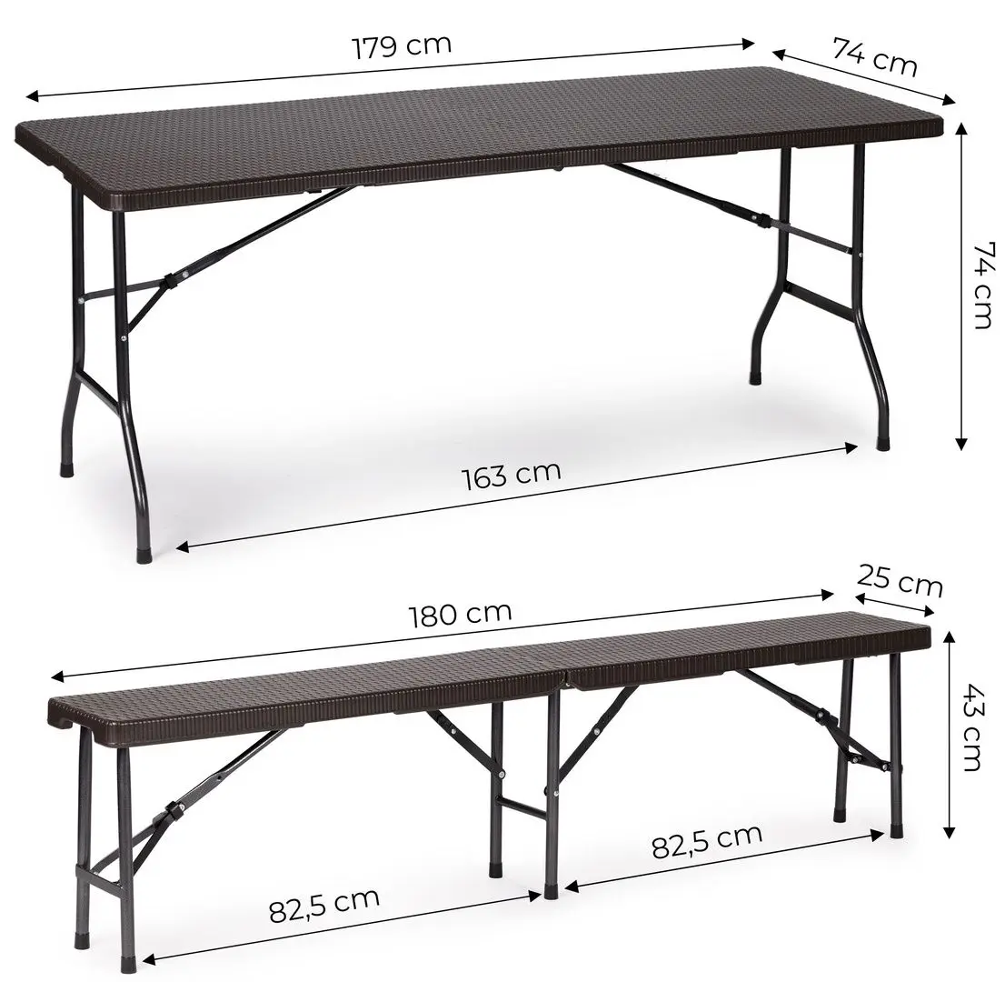 Set mobilier de gradina Modern Home RZK-180B/RBK-180 (Brown)