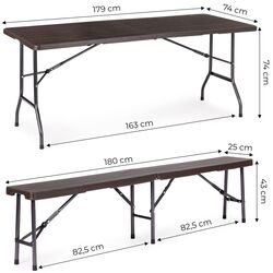 Set mobilier de gradina Modern Home SZK-180B/SBK-180 (Brown) Thumb