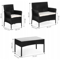 Комплект садовой мебели Multi Garden GT-118-BC-BG (Black) Thumb