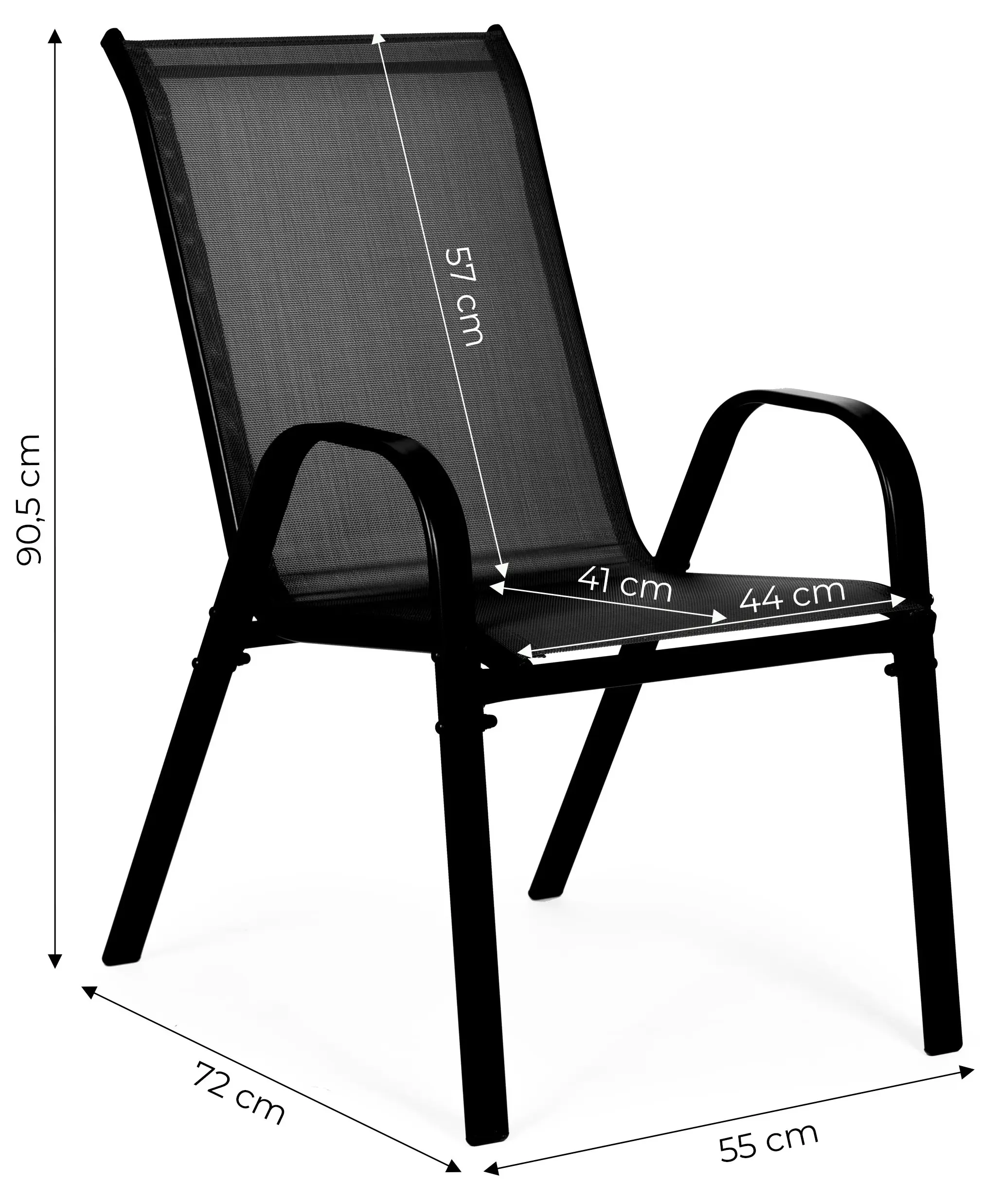 Set scaune MultiGarden SC-092KD-4 (Black)
