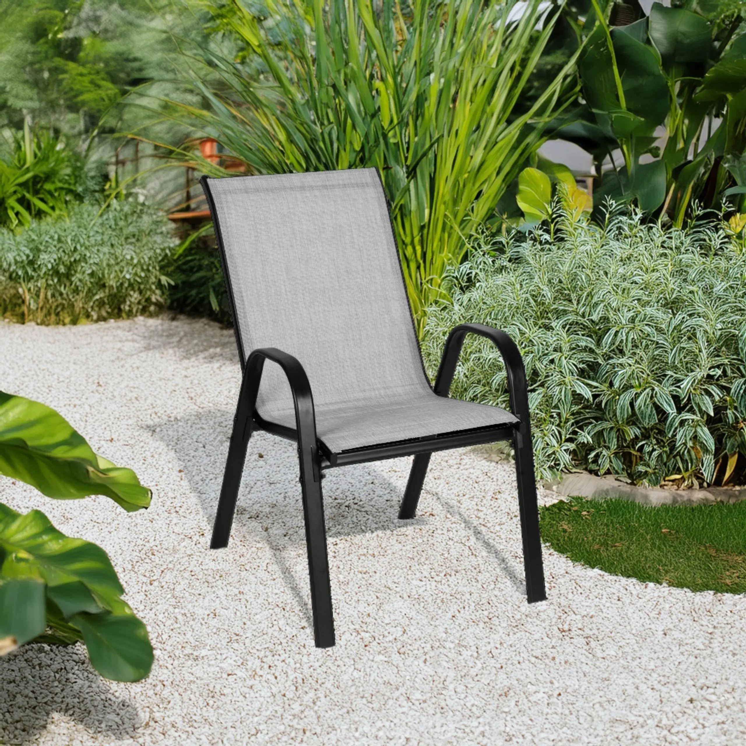 Set scaune MultiGarden SC-092KD (Light Gray/Black)