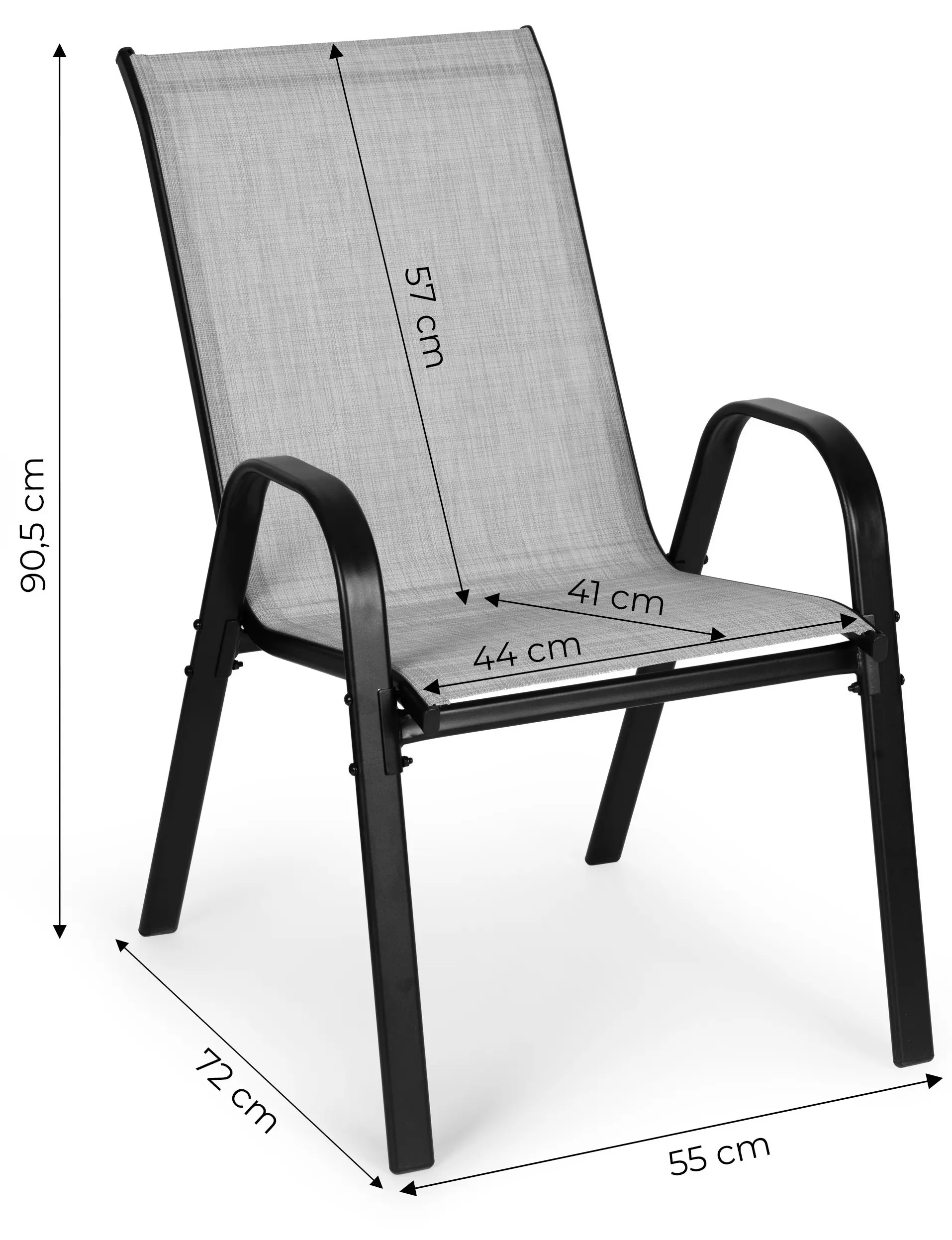 Set scaune MultiGarden SC-092KD (Light Gray/Black)