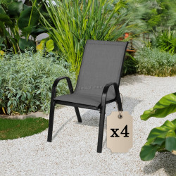 Set scaune de gradina Multi Garden SC-092KD-4 (Dark Grey)