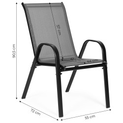 Set scaune de gradina Multi Garden SC-092KD-4 (Dark Grey) Thumb