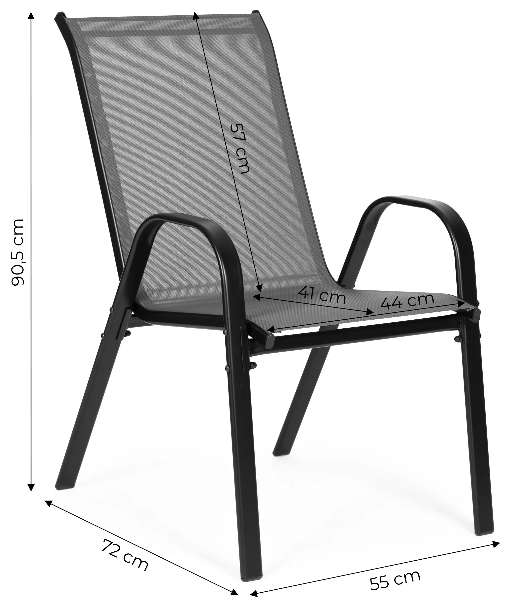 Set scaune de gradina Multi Garden SC-092KD-4 (Dark Grey)