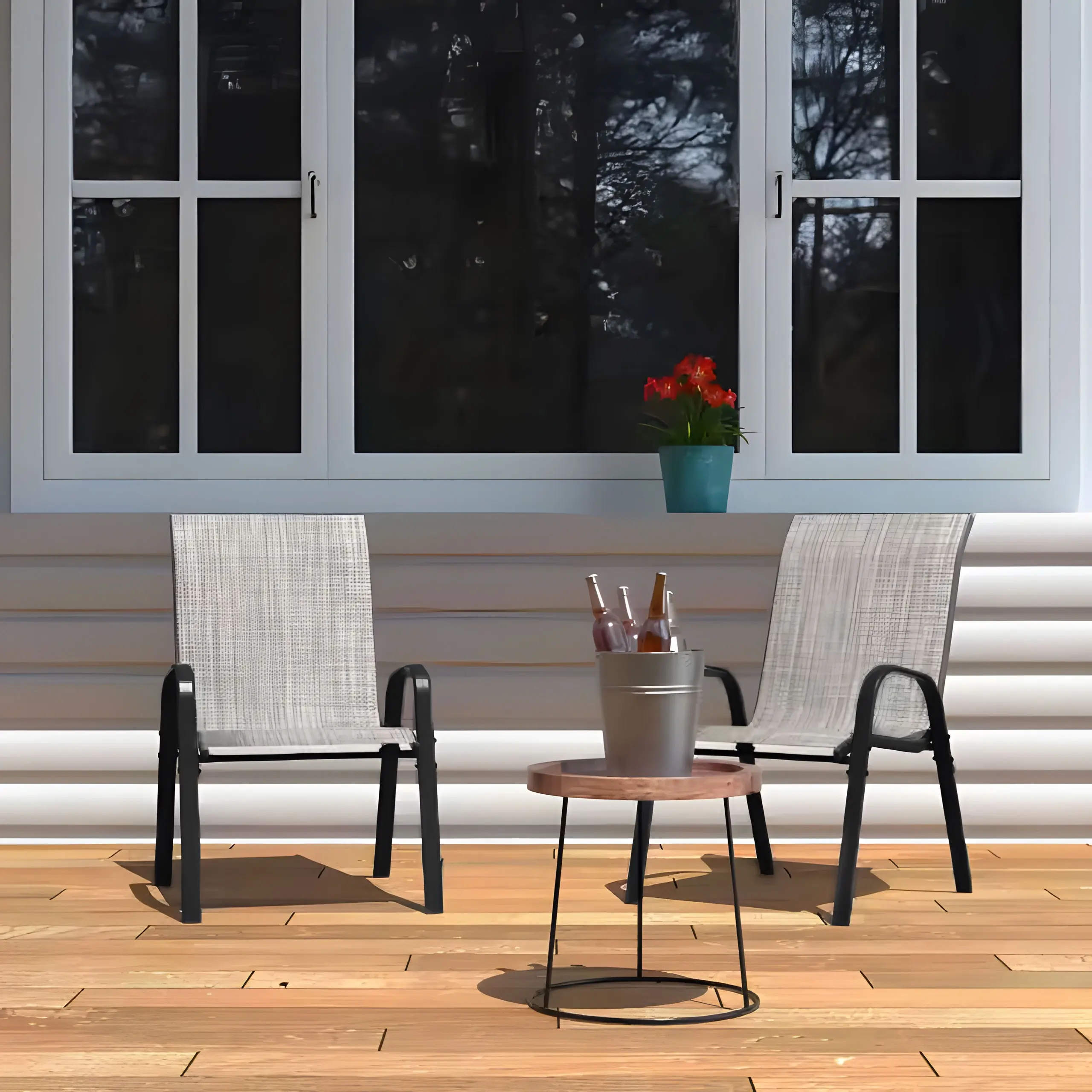 Set scaune de gradina Multi Garden SC-092KD-4 (Grey)