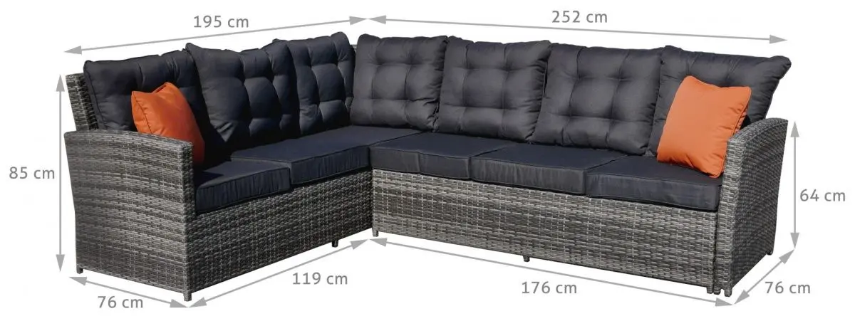 Комплект садовой мебели Garden Rattan 201009-B (Grey) - 4