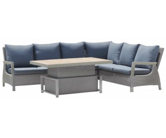 Set mobilier de grădină Garden Rattan 201507 (Grey/Blue)