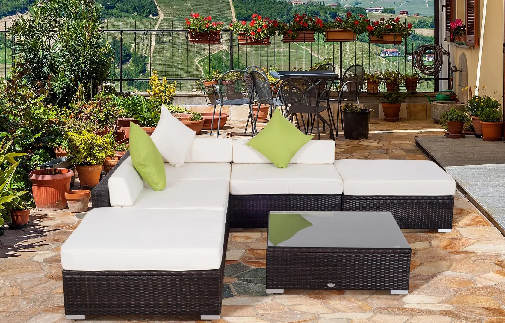 Set mobilier de gradina Outsunny 100110-027BN (Brown)