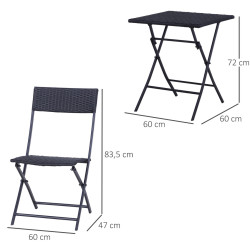 Set mobilier de gradina Outsunny 841-093 (Black) Thumb