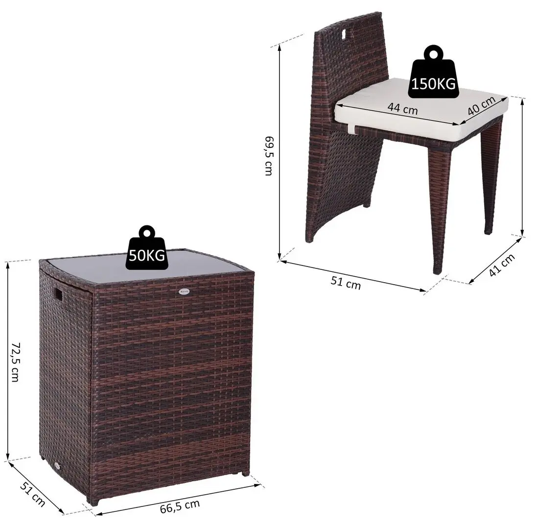 Set mobilier de gradina Outsunny 841-139 (Brown)