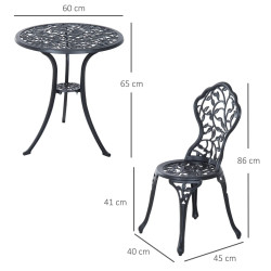 Set mobilier de gradina Outsunny 84B-028 (Black) Thumb