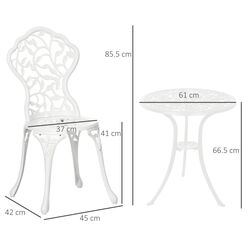 Комплект садовой мебели Outsunny 84B-028V00WT (White) Thumb