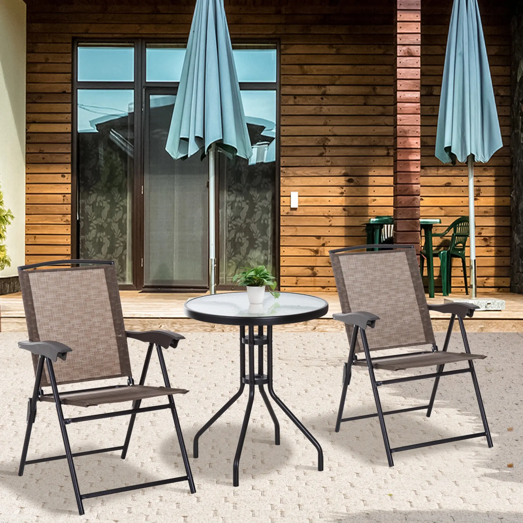 Set mobilier de gradina Outsunny 84B-225 (Brown/Black) - 9