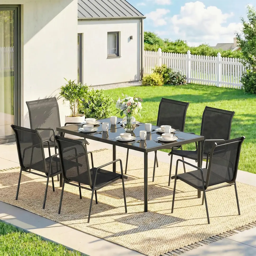 Комплект садовой мебели Outsunny 84B-422V02BK (Black)