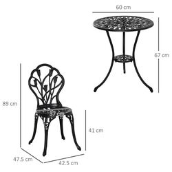 Set mobilier de gradina Outsunny 84B-500BK (Black) Thumb