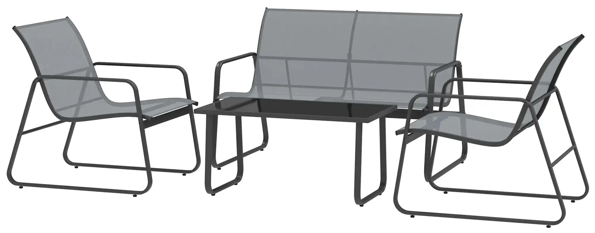 Set mobilier de gradina Outsunny 84B-507V00LG (Light Grey) - 3