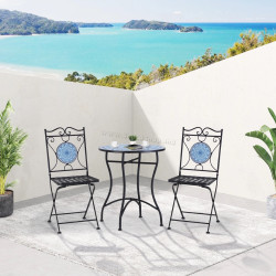 Set mobilier de gradina Outsunny 84B-852 (Dark Grey/Blue)