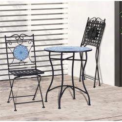 Комплект садовой мебели Outsunny 84B-852 (Dark Grey/Blue) Thumb