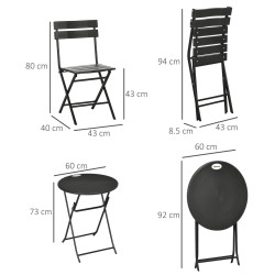 Set mobilier de gradina Outsunny 84G-011V00CG (Dark Grey) Thumb