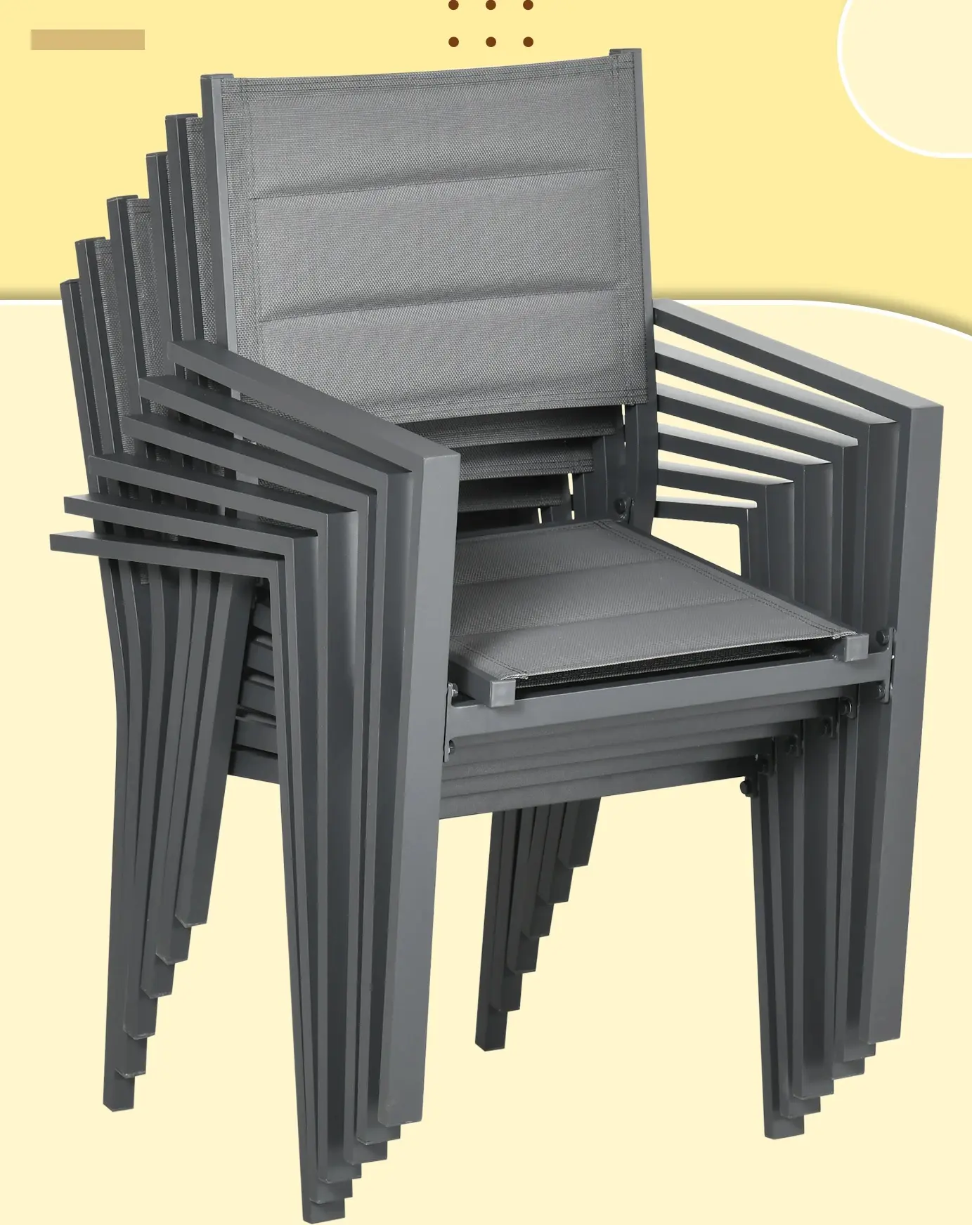 Set mobilier de gradina Outsunny 84G-090V00CG (Dark Grey) - 6