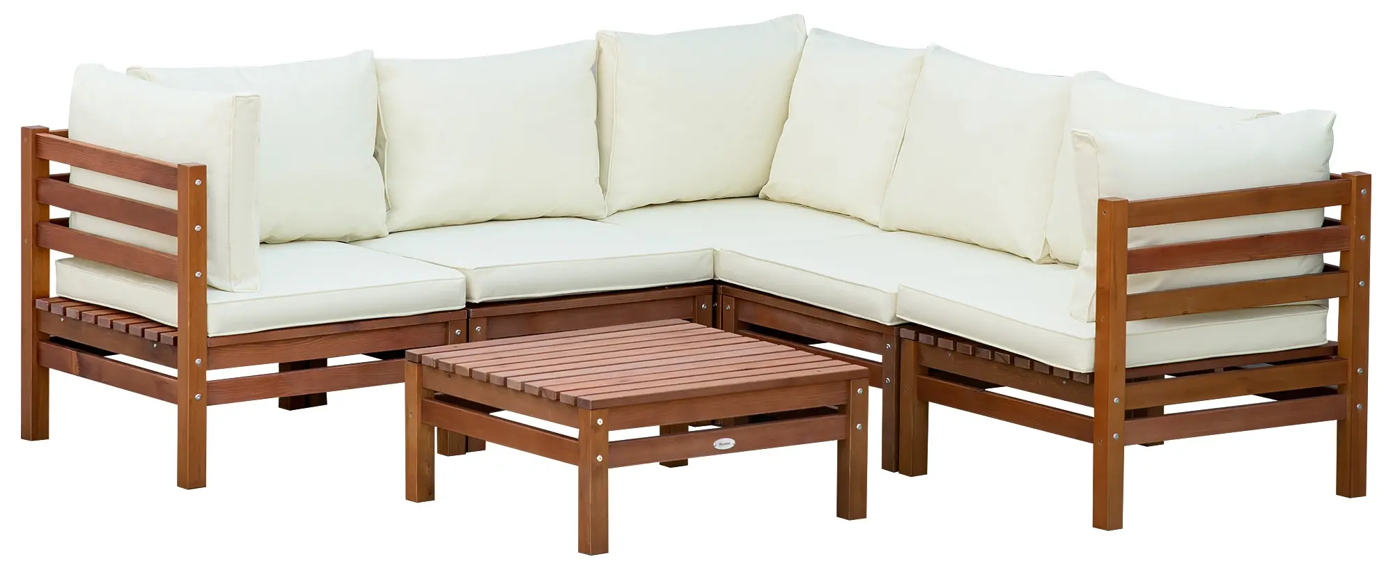 Set mobilier de gradina Outsunny 84G-118V00OG (Dark Orange/Beige) - 2