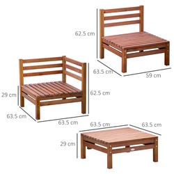 Set mobilier de gradina Outsunny 84G-118V00OG (Dark Orange/Beige) Thumb