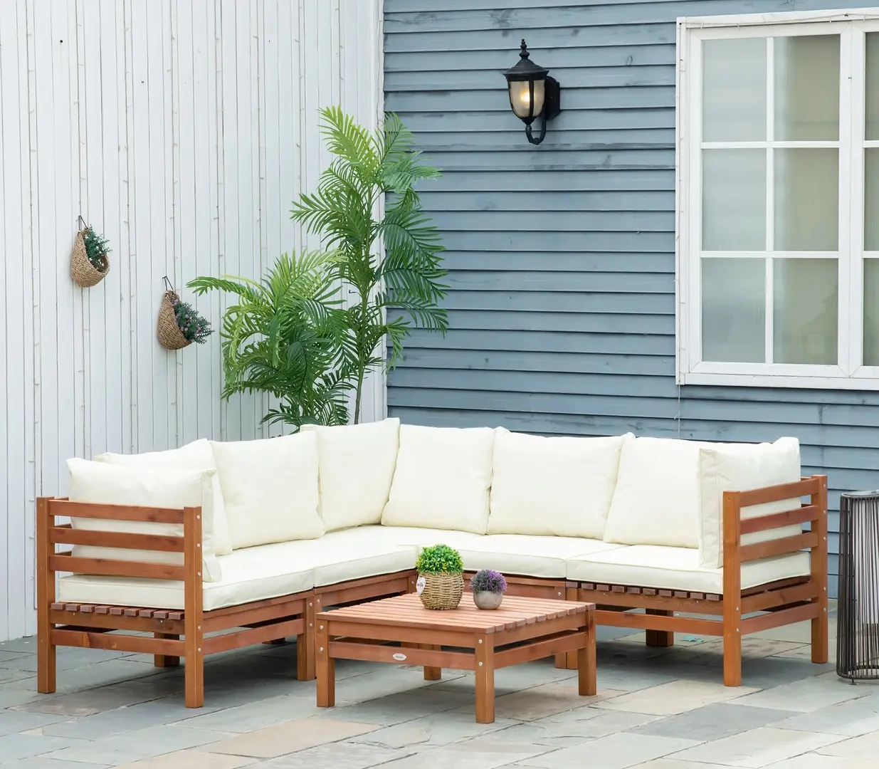 Set mobilier de gradina Outsunny 84G-118V00OG (Dark Orange/Beige)