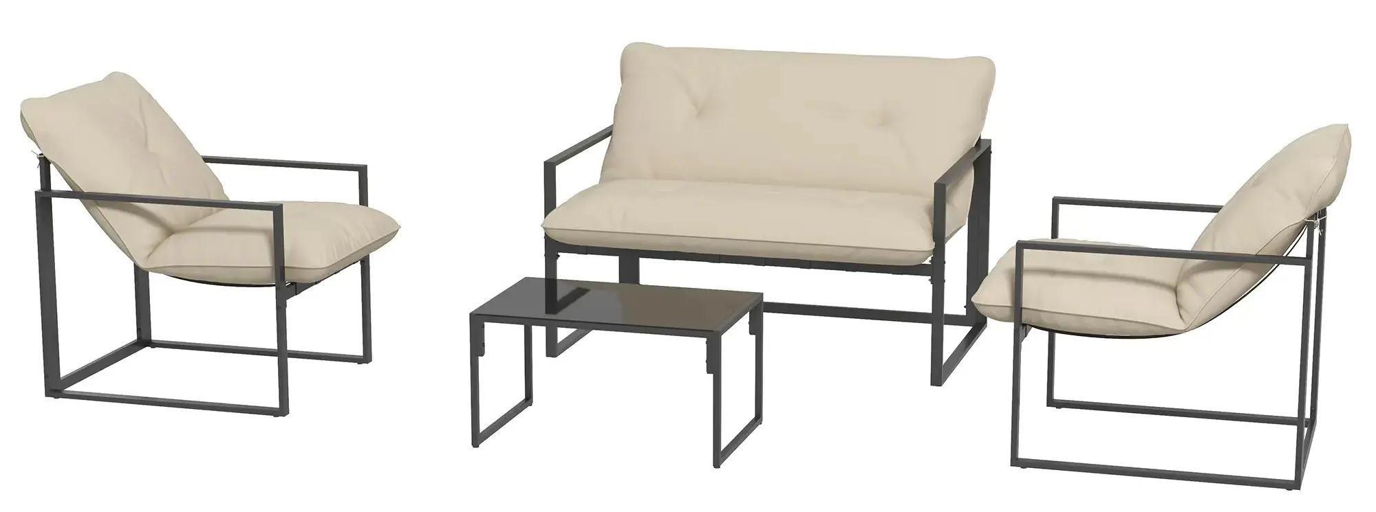 Комплект садовой мебели Outsunny 84G-123V00GY (Grey/Beige) - 2